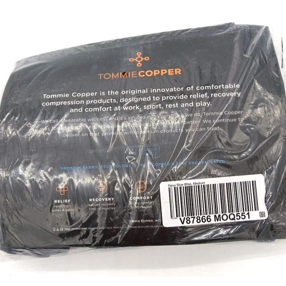 Tommie Copper Women's Medium 4 Pack AirFlex W. OTC Socks Navy Blue Bliss NIP